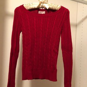 Arizona Jeans Co.  Red Cable Knit sweater.